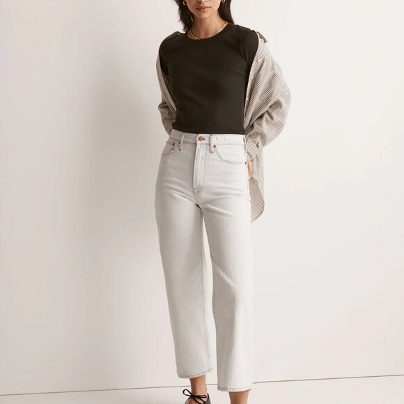 NWT | Madewell The Perfect‎ Vintage Light Wash Wide Leg Crop Jean Edmunds Wash - Picture 1 of 8